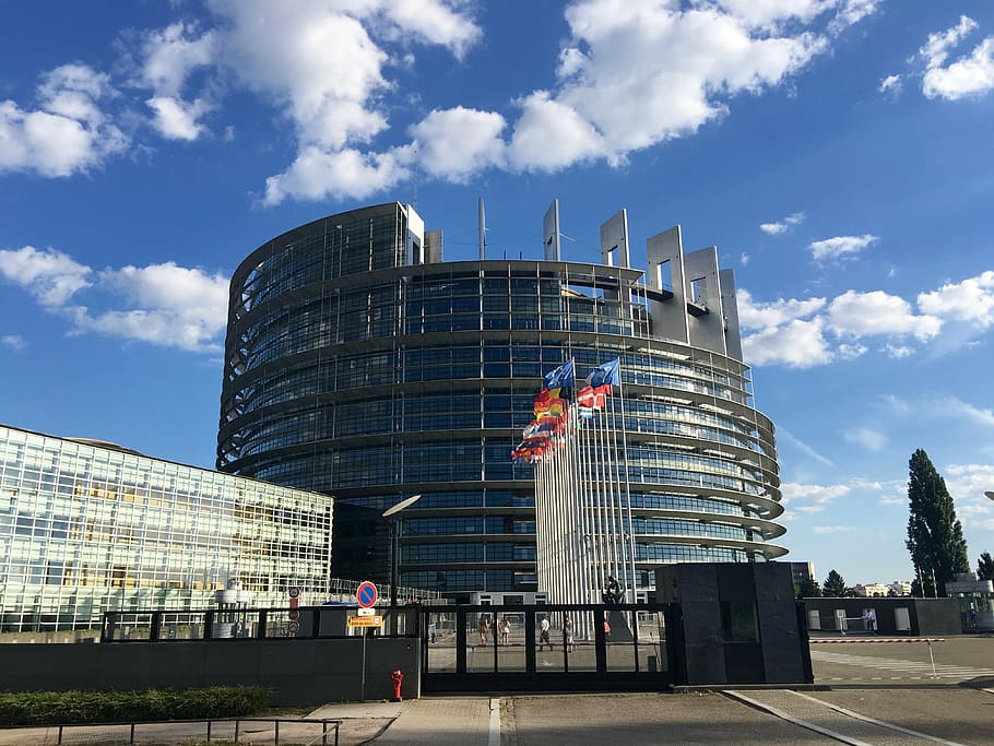 strasbourg, parliament, european, architecture, built structure, HD wallpaper