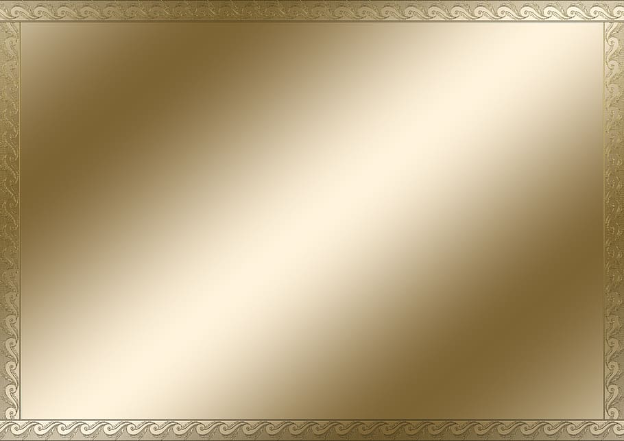 close-up photography of empty brown board, gold frame, image HD wallpaper