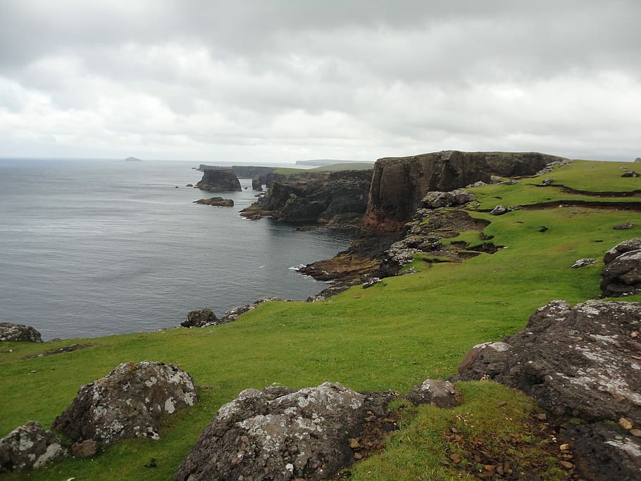 Shetland Islands, Eshaness, Sea, Coast, rocky coast, england, HD wallpaper