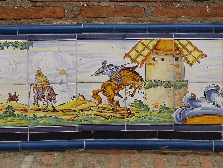 tile, ceramic, la mancha, image, azuleijo, spain, castile, pottery HD wallpaper