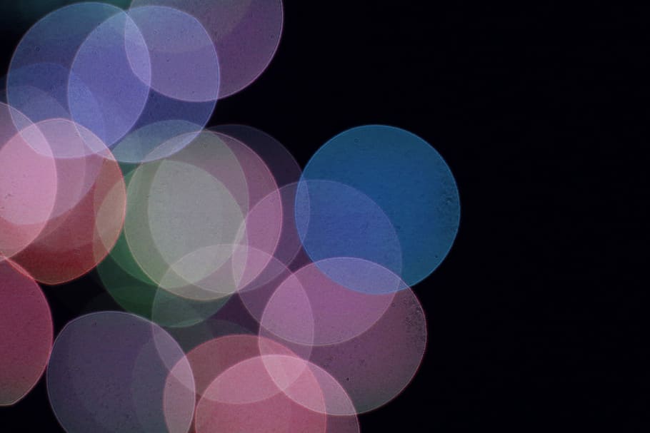 blue, pink and green round decor lot, defocused, backgrounds HD wallpaper