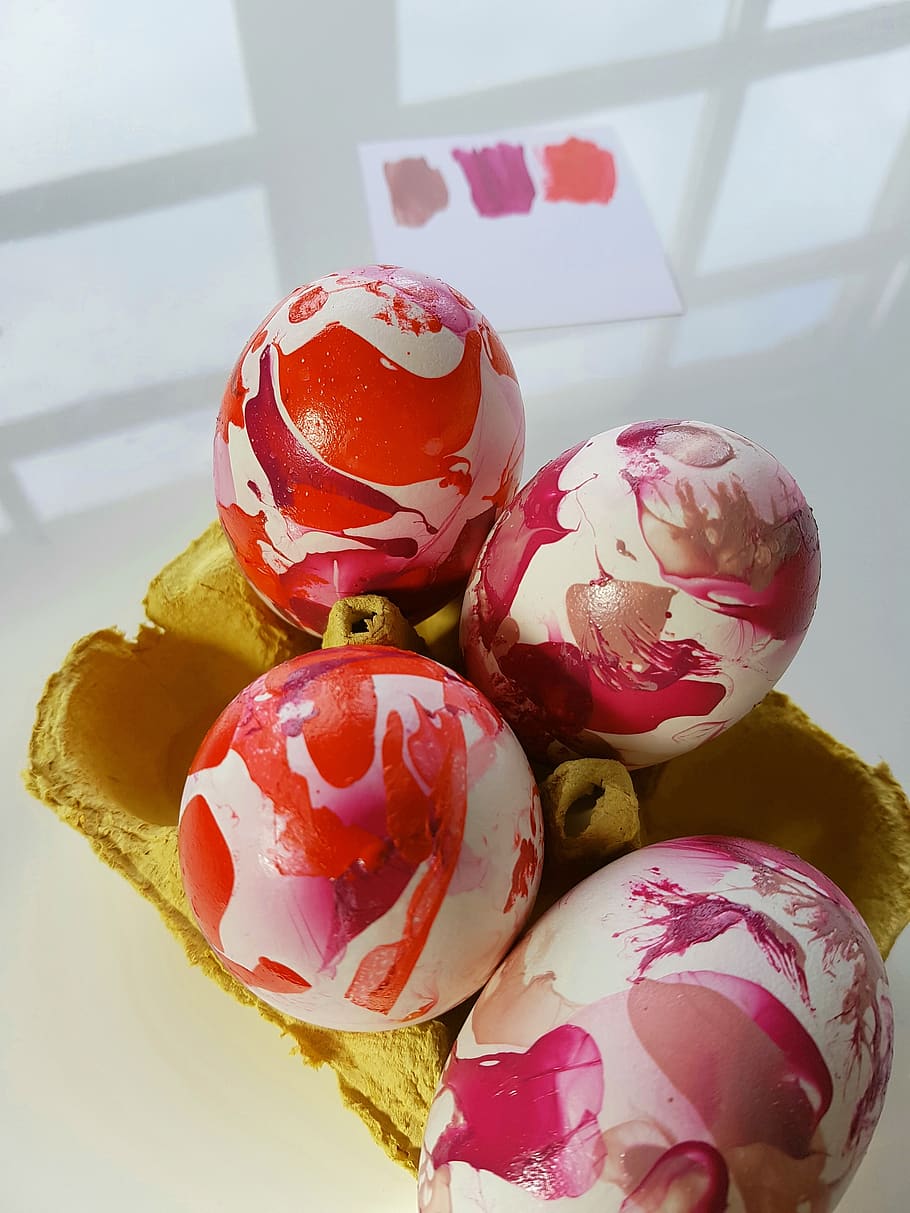 easter, egg, painted, easter greeting, goose egg, pink, red HD wallpaper