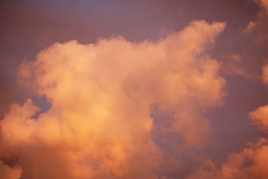 sunset, pink, yellow, clouds, cloudscape, nature, landscape HD wallpaper