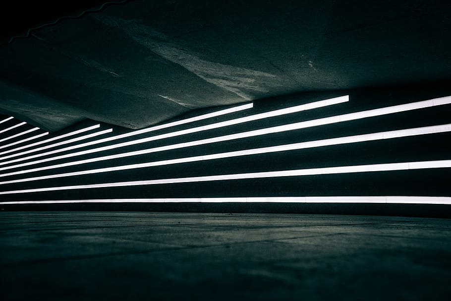 white lights illustration, row, layer, minimal, line, clean HD wallpaper