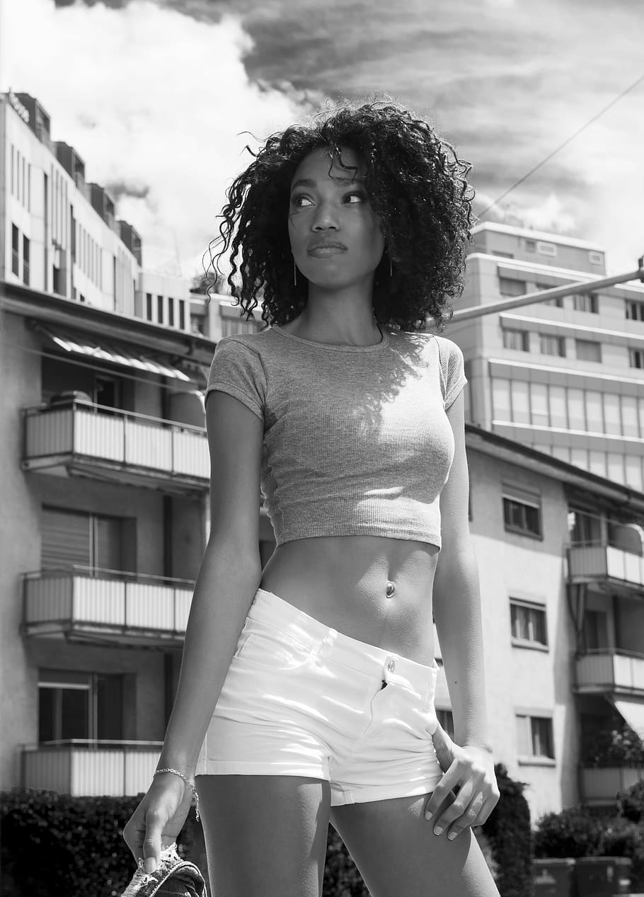 curly, model, look, female, architecture, young adult, building exterior HD wallpaper