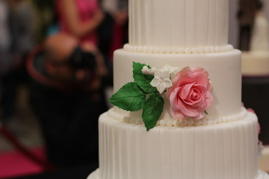 Wedding Cake, Decorated, Marry, rose, eat, ornament, delicacy HD wallpaper