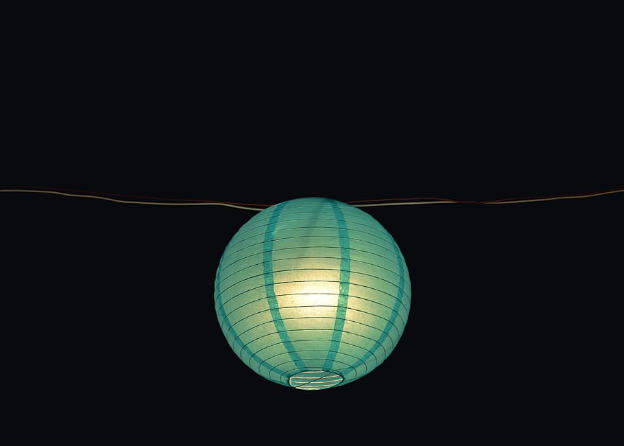 dark, night, blue, lantern, light, bulb, lighting equipment HD wallpaper