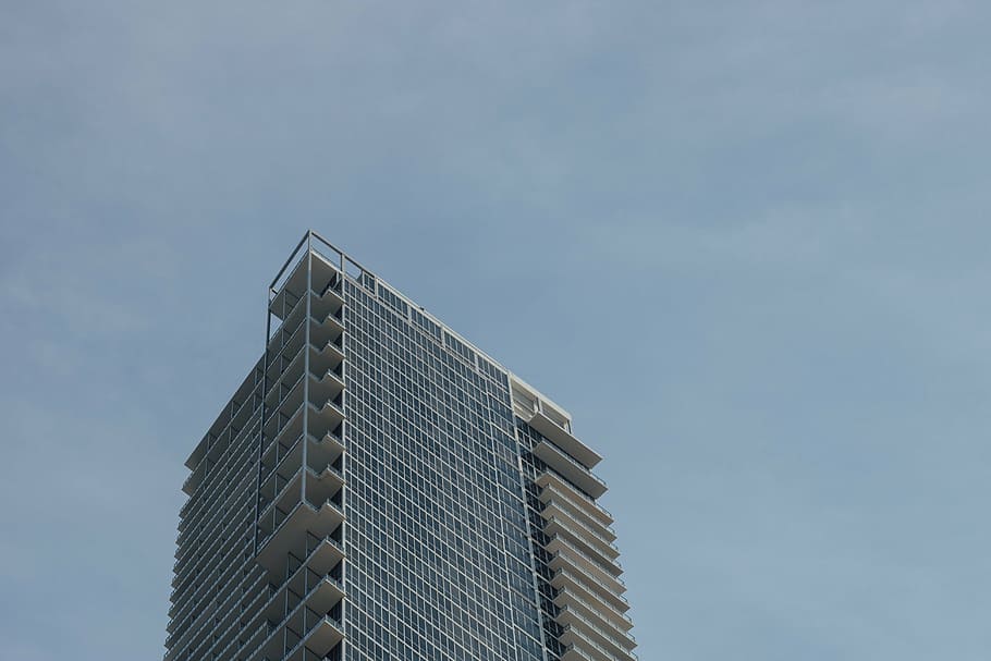 worm's eye view of high rise building, architecture, infrastructure HD wallpaper