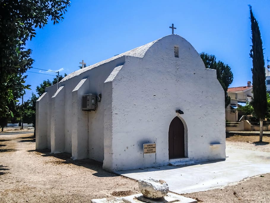 cyprus, dherynia, chapel, orthodox, built structure, architecture, HD wallpaper