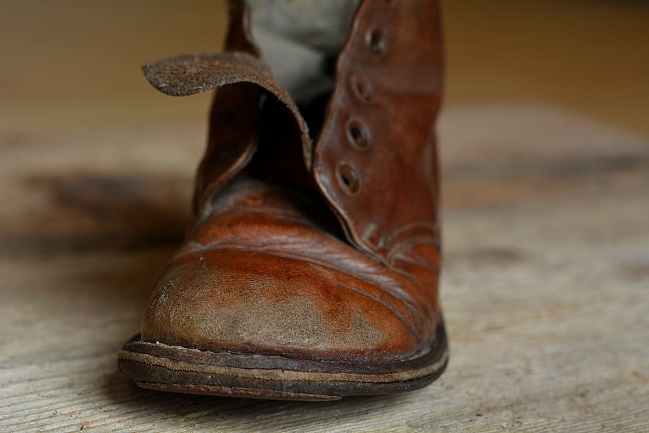 Free download | HD wallpaper: shoe, leather shoe, old, antique, worn ...