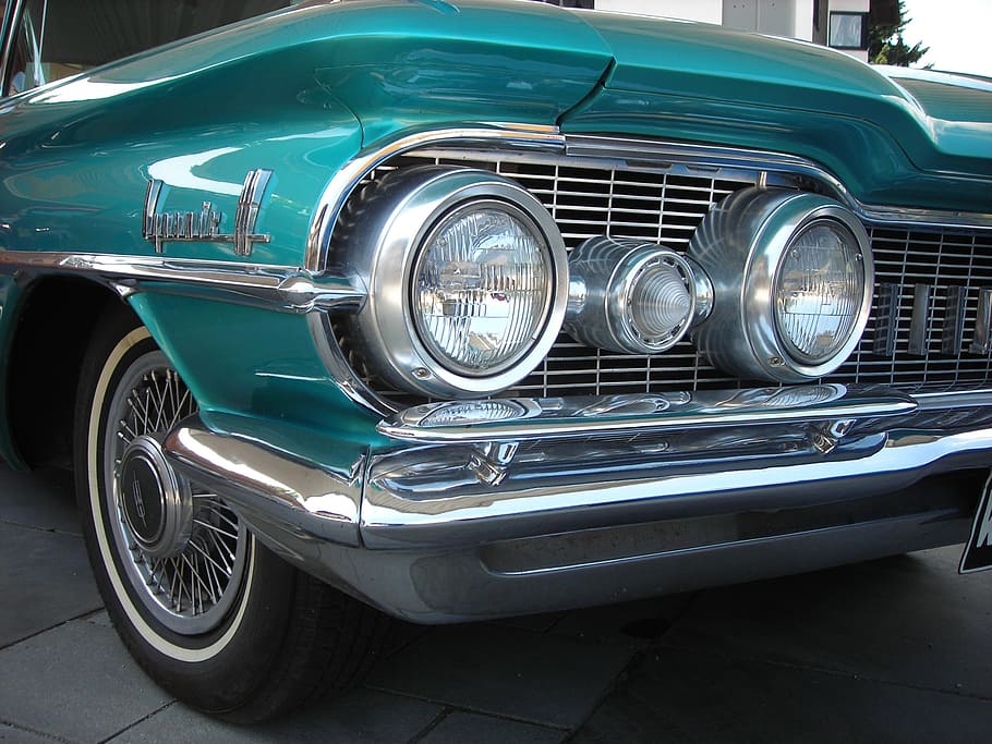 auto, car, oldtimer, bumper, spotlight, grille, mode of transportation HD wallpaper
