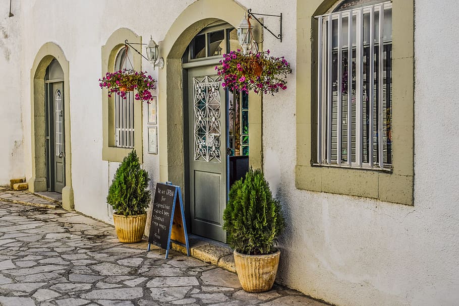cyprus, maroni, coffee shop, vintage, architecture, traditional, HD wallpaper