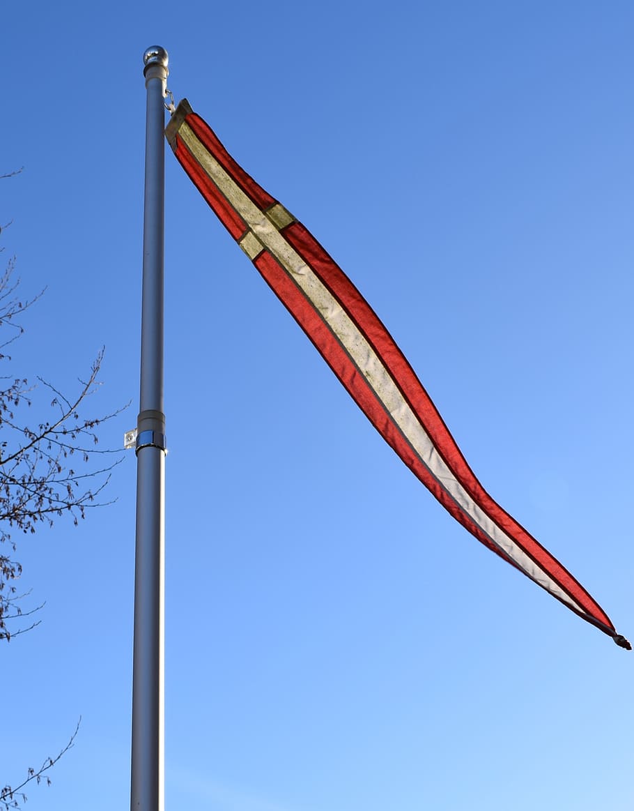 denmark, danish flag, dannebrog, flagpole, typical denmark HD wallpaper