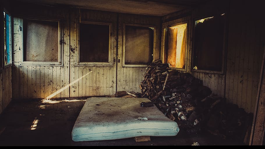 Lost, Old, Decay, Hut, Bed, lost places, leave, window, indoors HD wallpaper