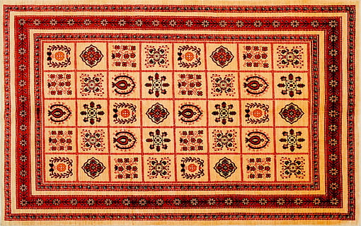 carpet, orient, hand-knotted, pattern, architecture, design HD wallpaper