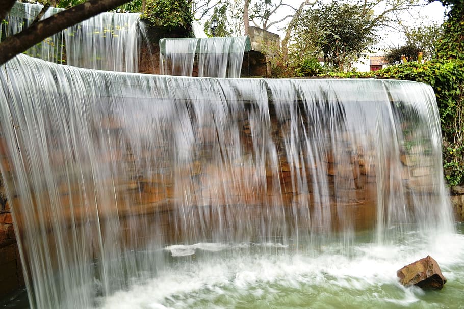 Landscape, Waterfall, Salta, argentina, motion, flowing water HD wallpaper