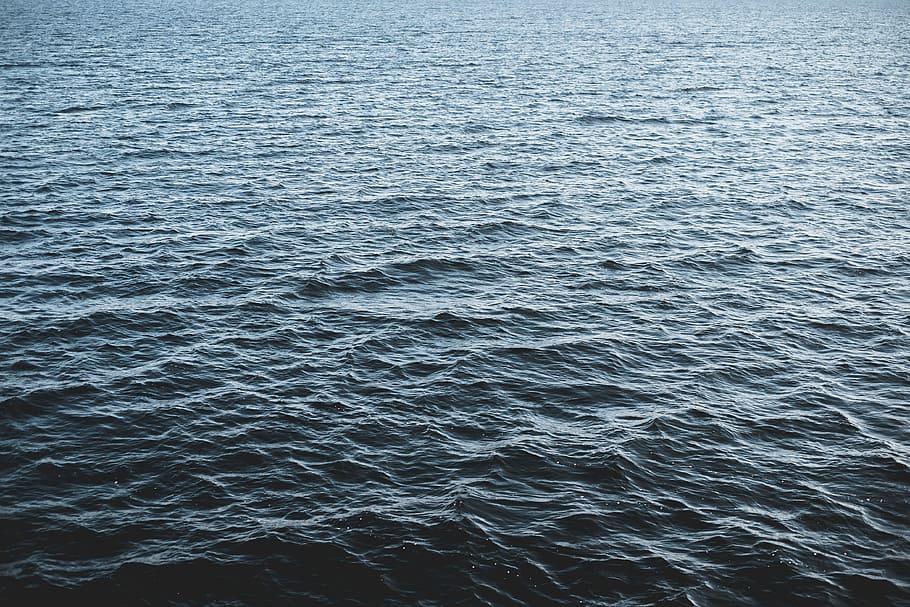 body of water, blue ocean, sea, wave, ripple, dark, lake, tranquil HD wallpaper