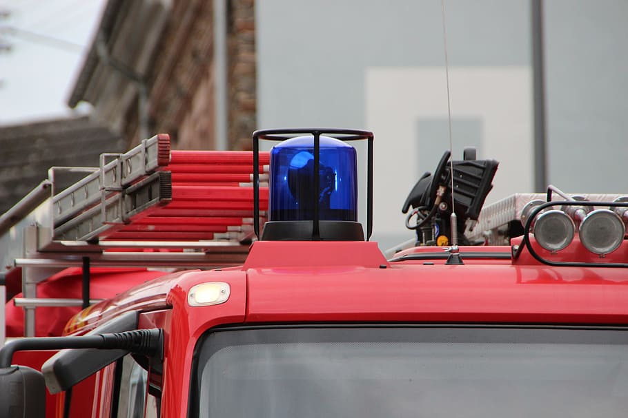 Blue Light, Fire, Vehicles, Rescue, fire truck, signal, löschzug HD wallpaper