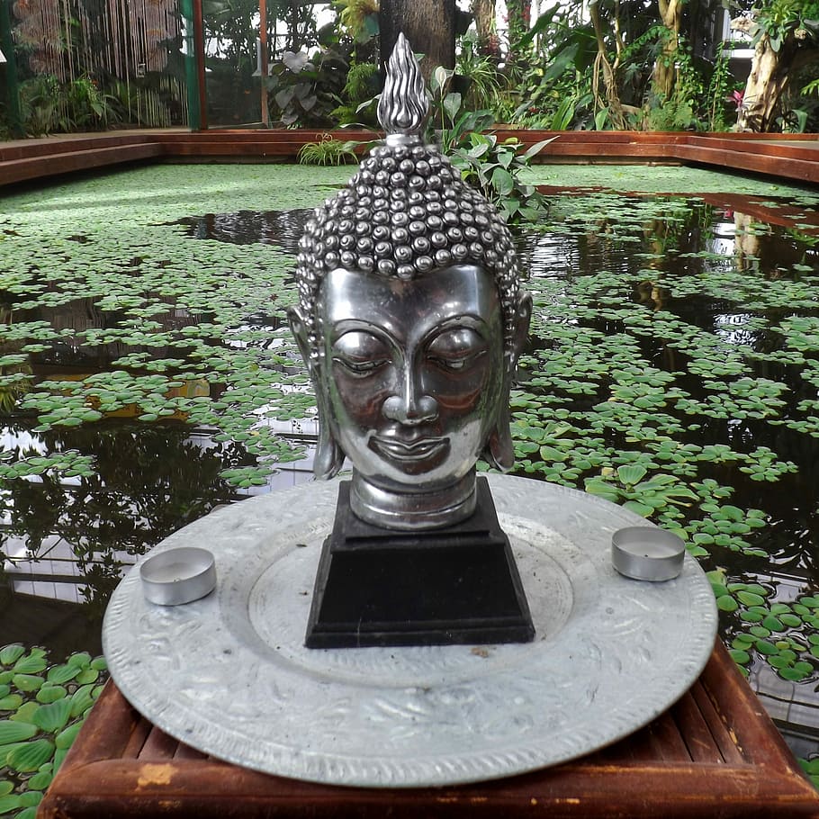 Buddha, Divinity, God, Director, sculpture, bust, religion HD wallpaper