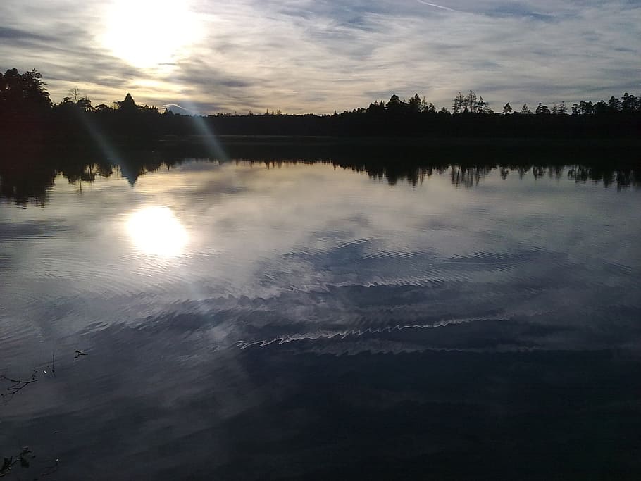 Water, Sky, Sunset, Mood, Mirroring, lake, landscape, reflection HD wallpaper