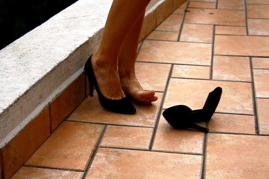 foot, heel, barefoot, floor, low section, human body part, human leg HD wallpaper