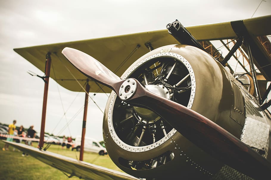 Old Plane Propeller, historical, retro, transportation, wheel, HD wallpaper