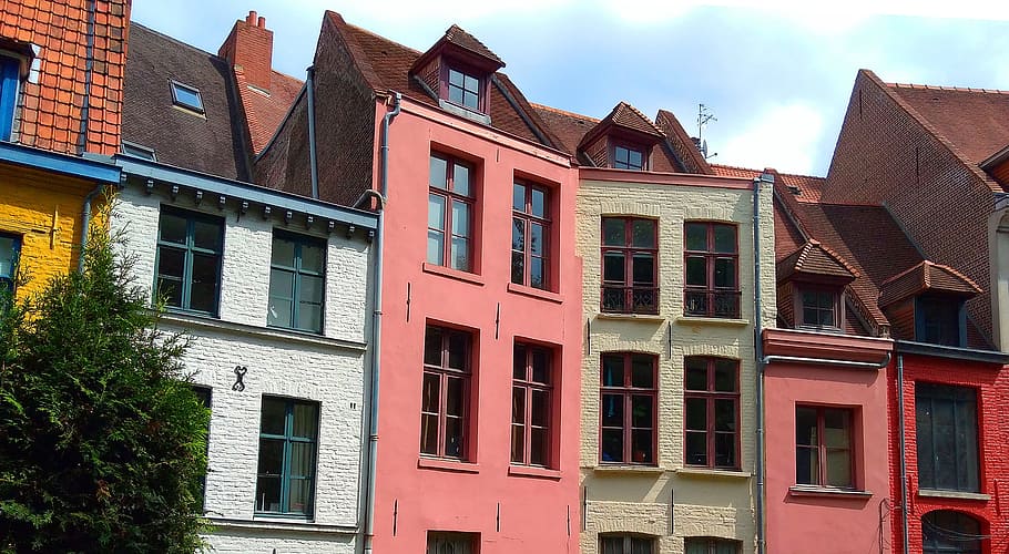 architecture, home, brick, window, france, building exterior HD wallpaper