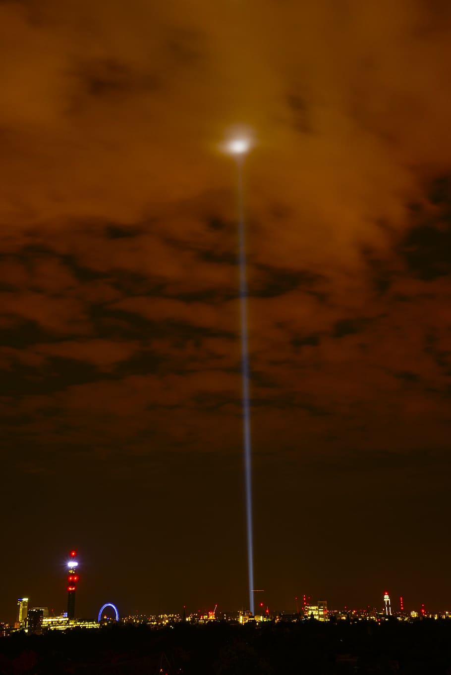 laser, city, lights, night, architecture, urban, capital, city lights HD wallpaper