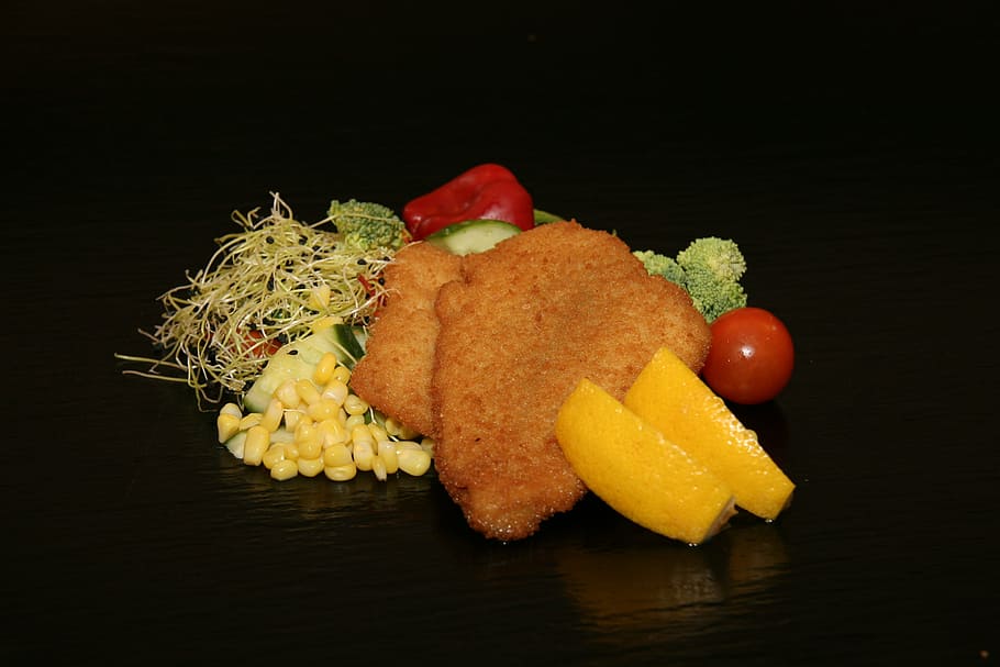 fish fillet, breaded, fried, lemon, friture, refreshments, taste HD wallpaper