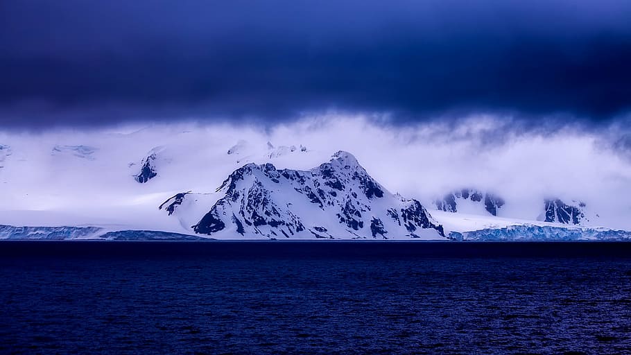 landscape photography of mountain covered by snow, mountains HD wallpaper