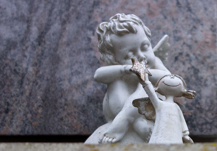 angel, mourning, cemetery, fee, statue, angel figure, memorial HD wallpaper