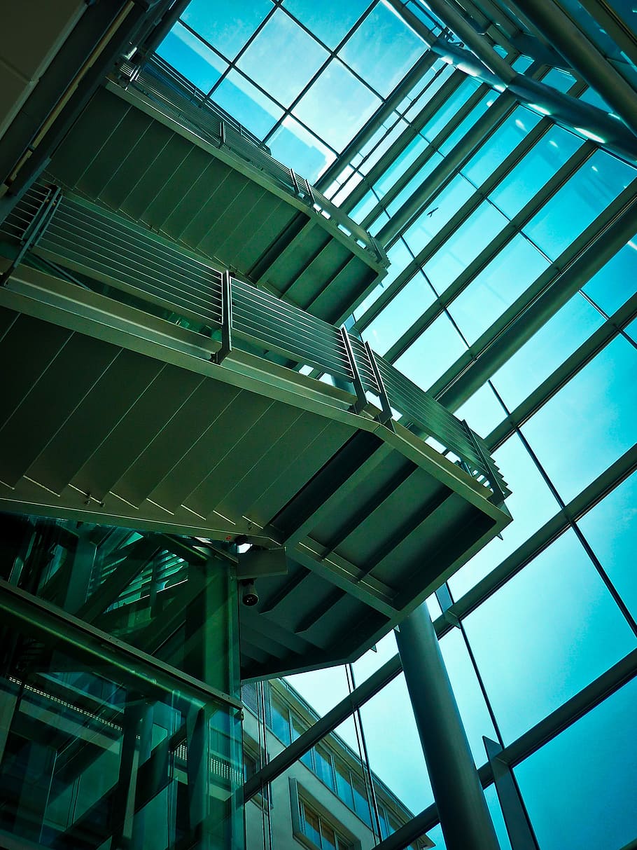 stairs, staircase, architecture, gradually, düsseldorf, interior design HD wallpaper