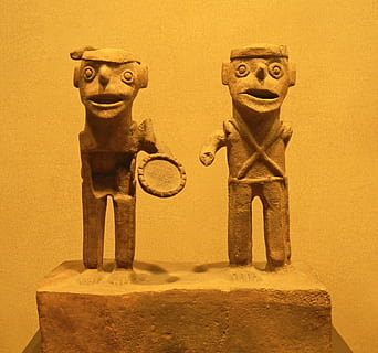 figurines, clay, ancient, mexico, aztec, indian, statuette HD wallpaper