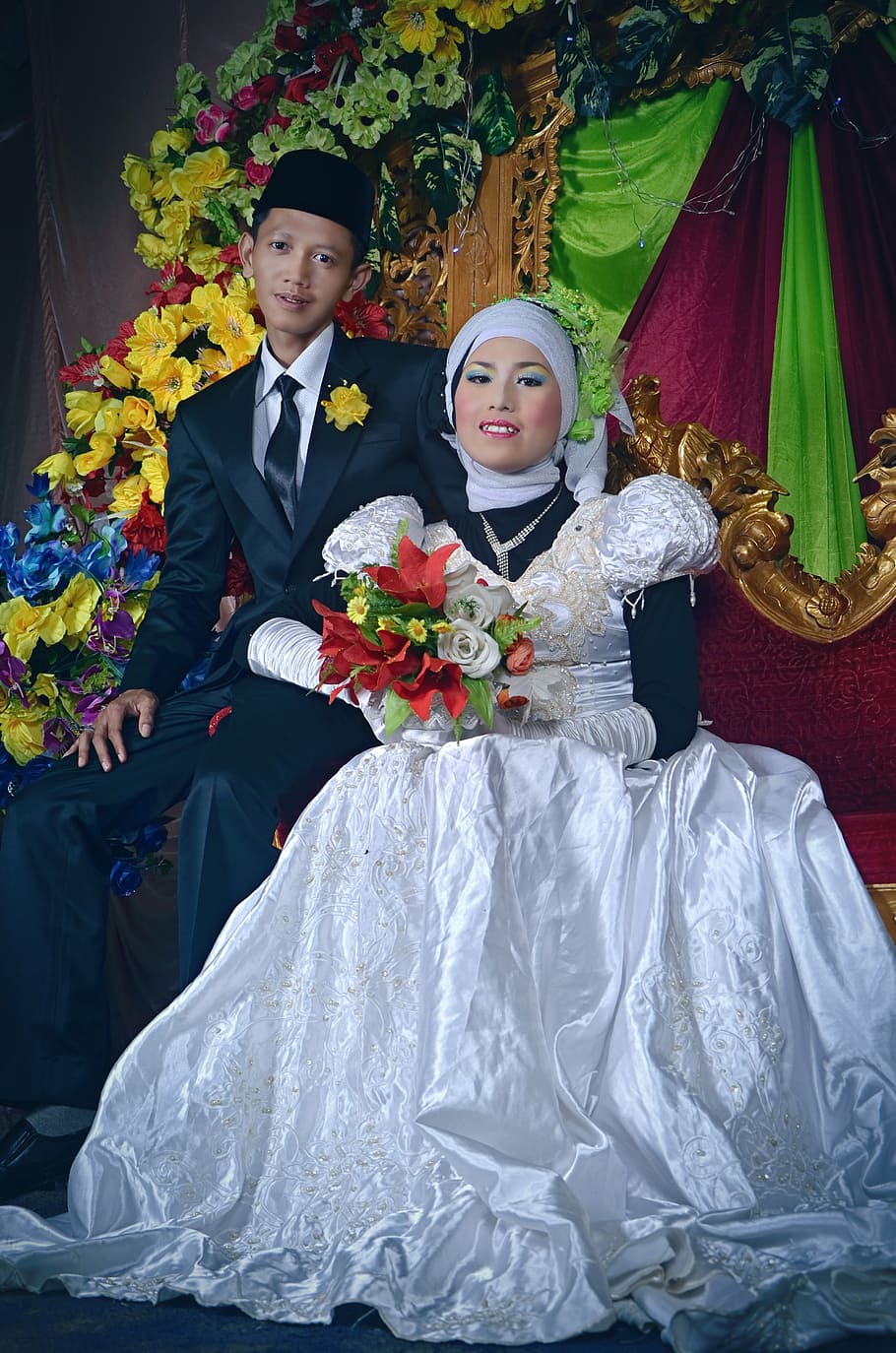 wedding photo, custom java, sungai bahar, bride, wedding dress HD wallpaper
