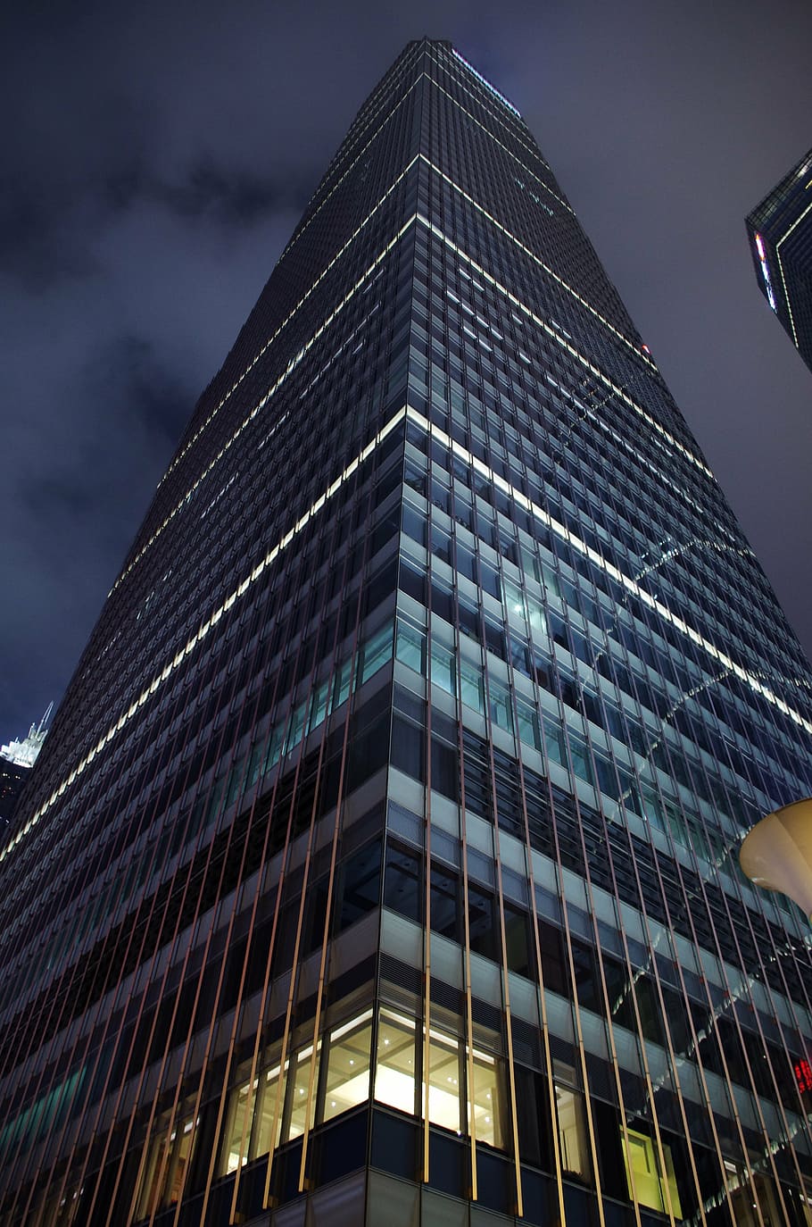 city, skyscraper, night view, building exterior, architecture HD wallpaper