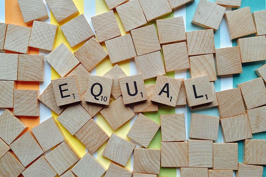 Equal scrabble tiles, Lgbt, Equality, Pride, Rights, rainbow