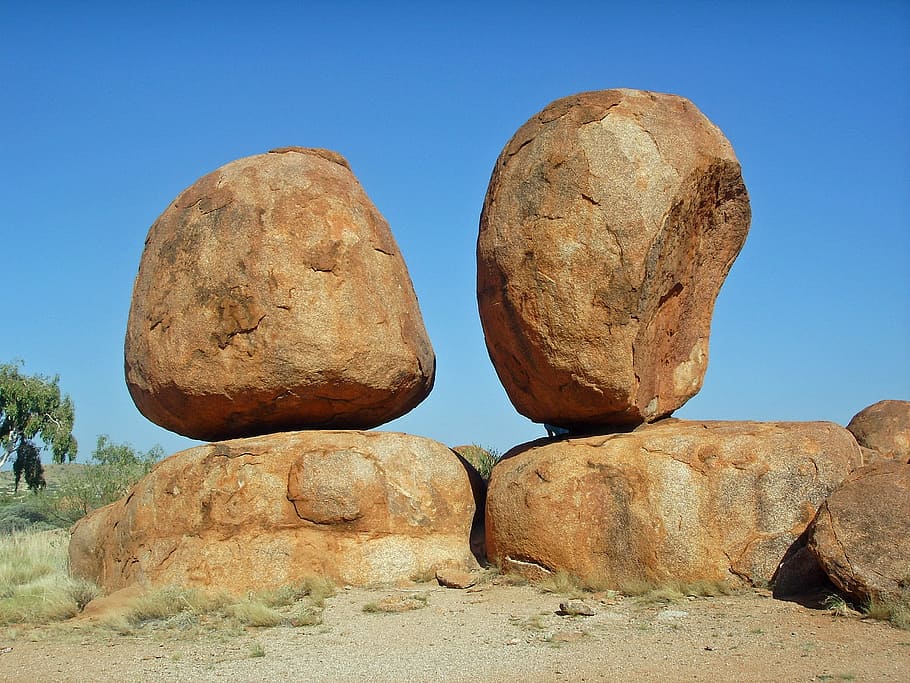 devils marbles, australia, outback, rock, natural attraction HD wallpaper