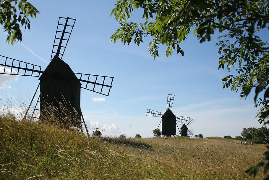 mill, sweden, öland, windmill, rural Scene, nature, cultures