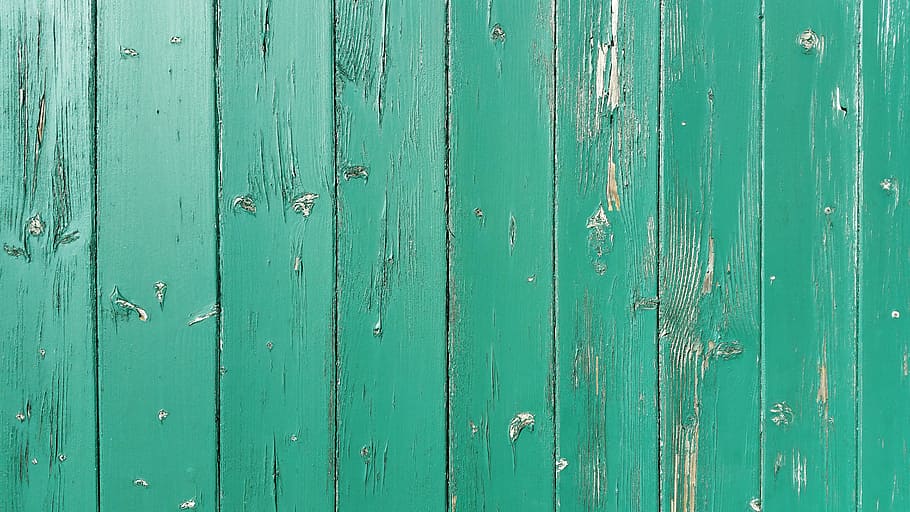 green wooden fence, wooden slat, color, old, boards, wooden boards