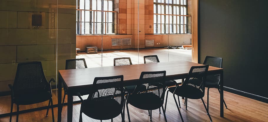 table, chair, mirror, windows, glass, building, establishment HD wallpaper