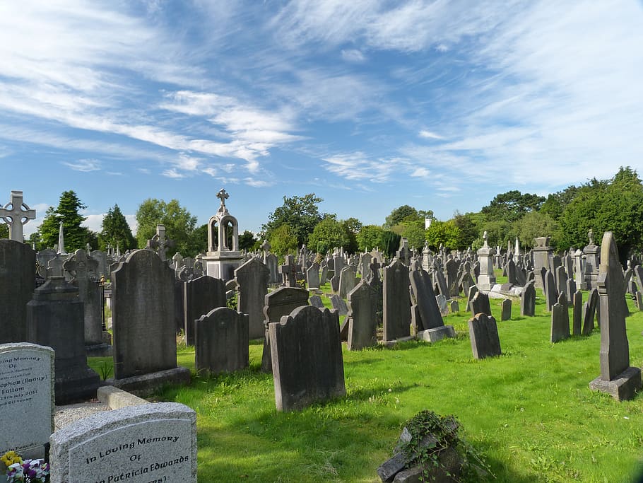 cemetery, the tomb of, tombstone, funeral, no one, ireland, HD wallpaper