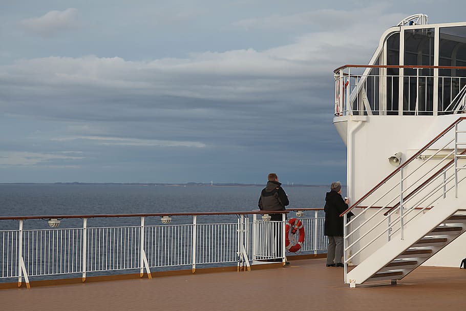 on bord, ferry, kiel, norway, sun, ship, nature, mecklenburg, HD wallpaper