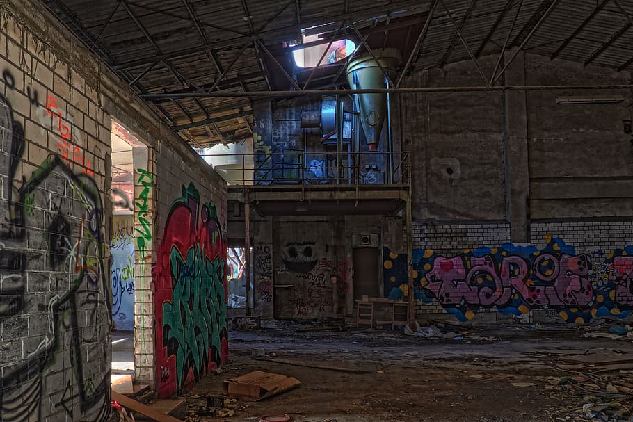 architecture, abandoned, old, building, warehouse, empty, brick HD wallpaper