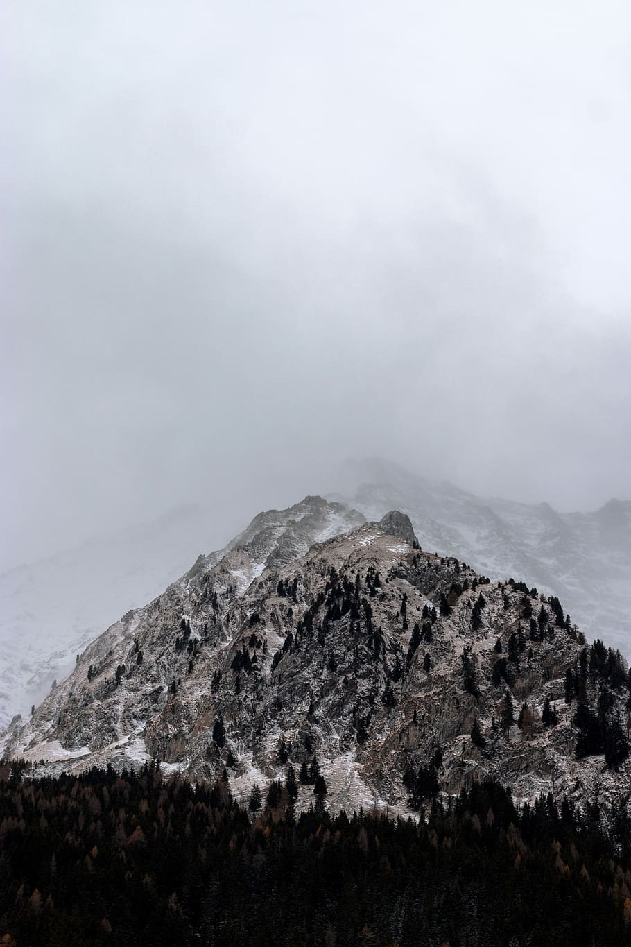 landscape photography of mountain, snow mountain during daytime HD wallpaper