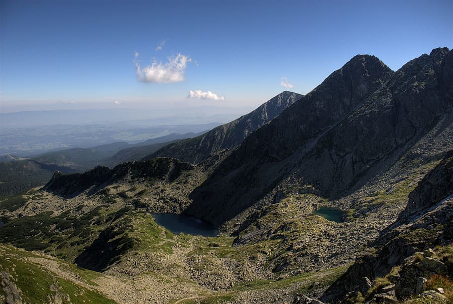 Tatry, Landscape, Top, View, Mountains, top view, nature, sky, HD wallpaper