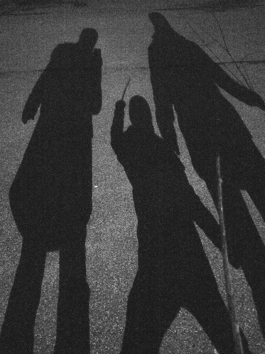 shadow, night, human, dark, mystical, black, mood, people, black And White HD wallpaper
