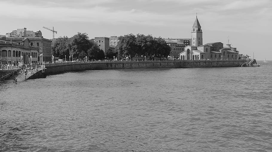 gijón, summer, beach, architecture, built structure, building exterior HD wallpaper