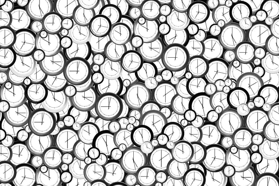 analog clock lot, time, minute, hour, second, time indicating, HD wallpaper