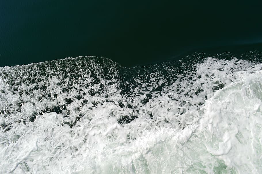 sea, waves, white, ocean, nature, splash, aqua, water, blue HD wallpaper