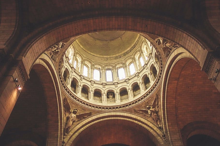 arches, architecture, art, building, cathedral, ceiling, dome HD wallpaper